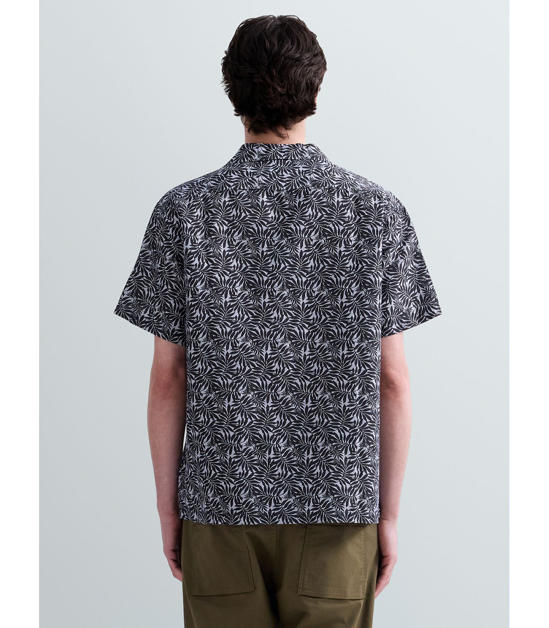 リーフプリントリラックスフィットシャツ 詳細画像 ダークブルー 3